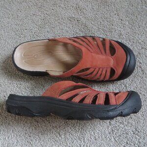 Keen Calistoga Hybrid Life Women's Open Back Closed Toe Sandals Orange Size 7.5